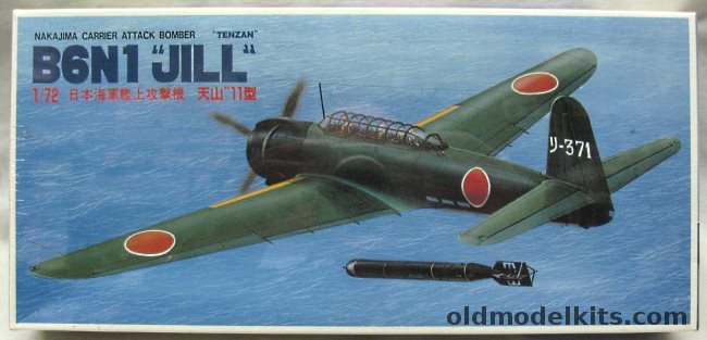 Fujimi 1/72 Nakajima B6N1 Tenzan 'Jill' - Carrier Attack Bomber, 7AD3 plastic model kit